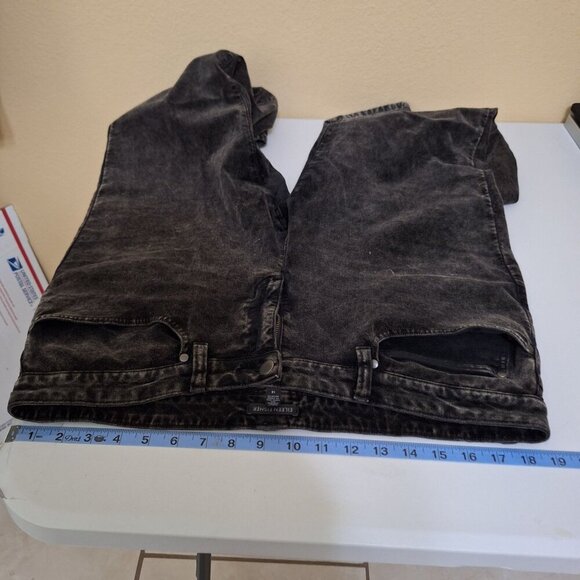 Eileen Fisher Womens Velveteen Mineral Charcoal Wash Skinny Jeans Size 14 - Picture 7 of 9